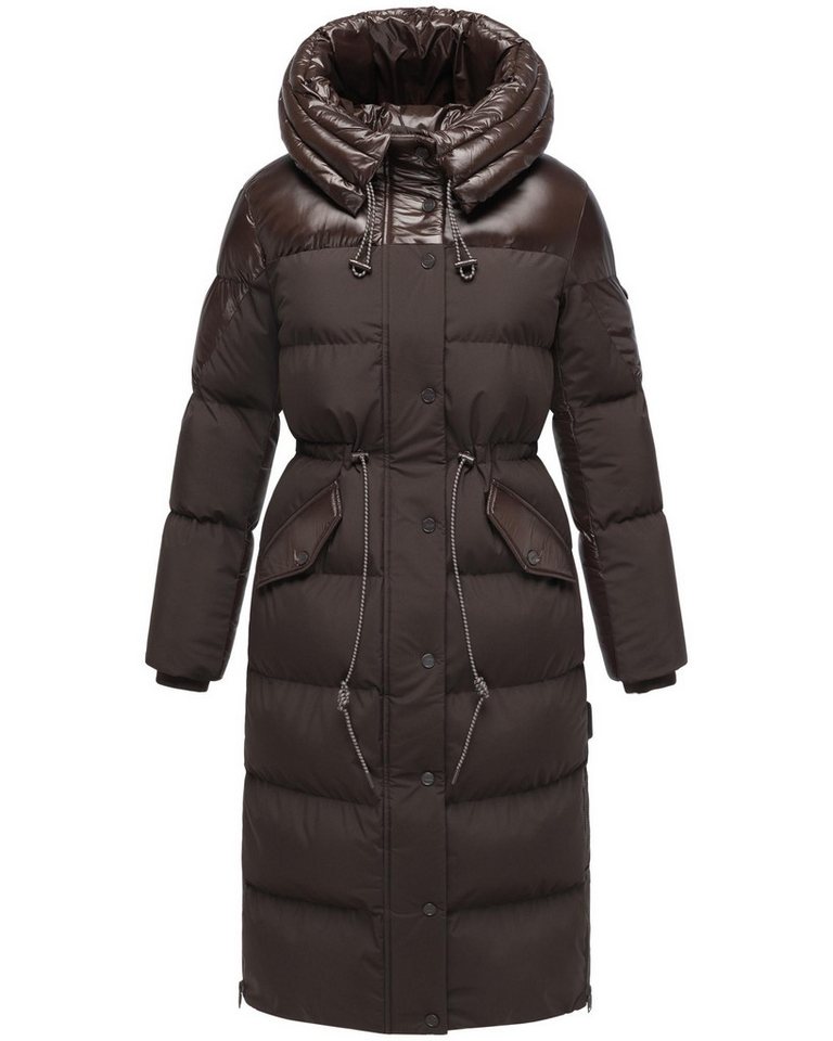 Navahoo Steppmantel Knusperherz 14 Langer gesteppter Damen Wintermantel mit Materialmix von Navahoo