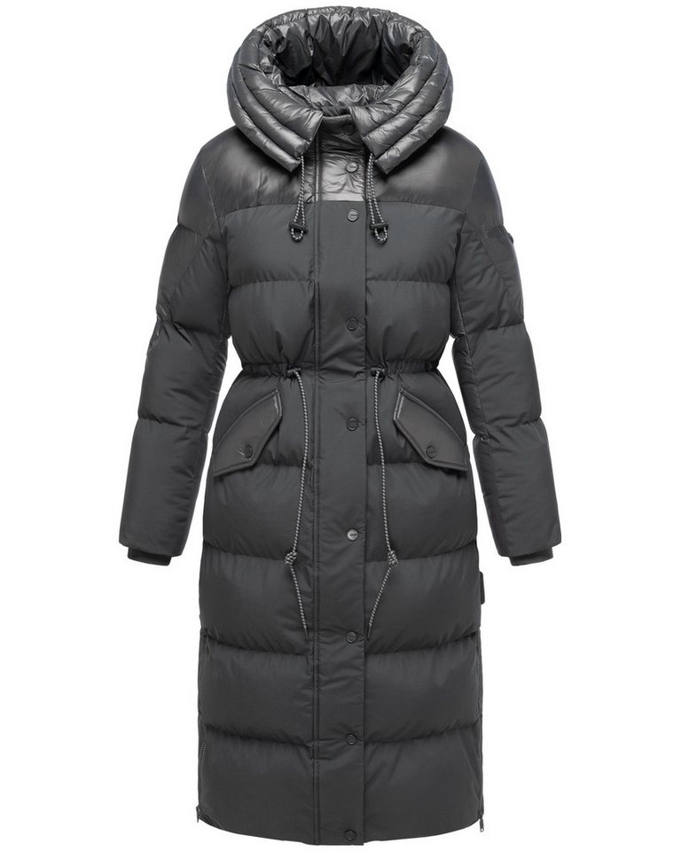 Navahoo Steppmantel Knusperherz 14 Langer gesteppter Damen Wintermantel mit Materialmix von Navahoo