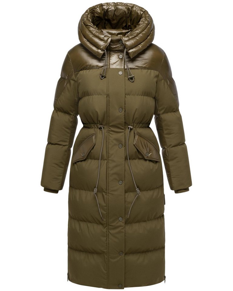Navahoo Steppmantel Knusperherz 14 Langer gesteppter Damen Wintermantel mit Materialmix von Navahoo