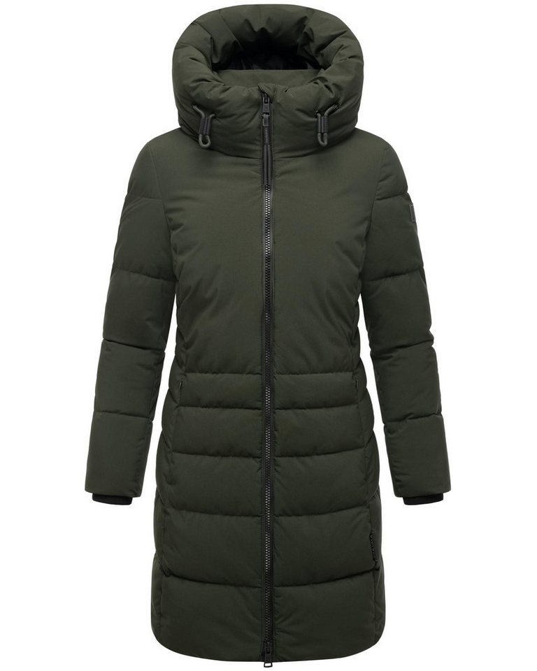 Navahoo Steppmantel Mondnebel XIV Langer, gesteppter Damen Wintermantel mit hohem Kragen von Navahoo