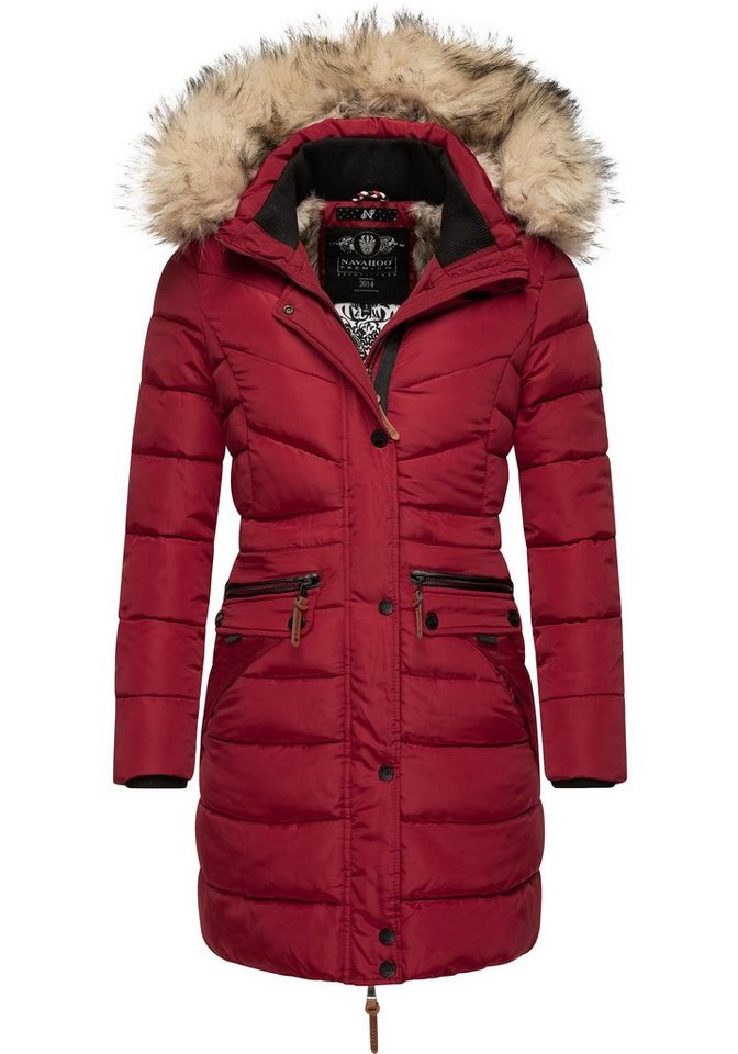 Navahoo Steppmantel Paula stylischer Winter Parka m. edlem Fellimitat von Navahoo