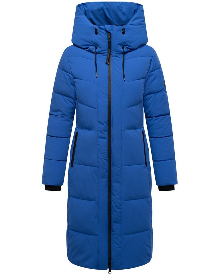 Navahoo Steppmantel Schokokuss XIV Warmer Damen gesteppter Wintermantel mit Kapuze von Navahoo