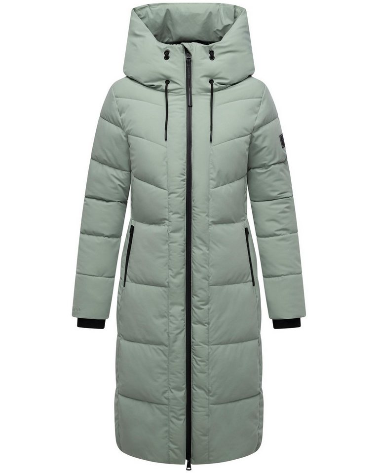 Navahoo Steppmantel Schokokuss XIV Warmer Damen gesteppter Wintermantel mit Kapuze von Navahoo