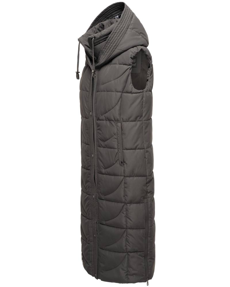 Navahoo Steppweste "Brezelchen" Warme, lange Damen Outdoor-Weste mit Kapuze von Navahoo