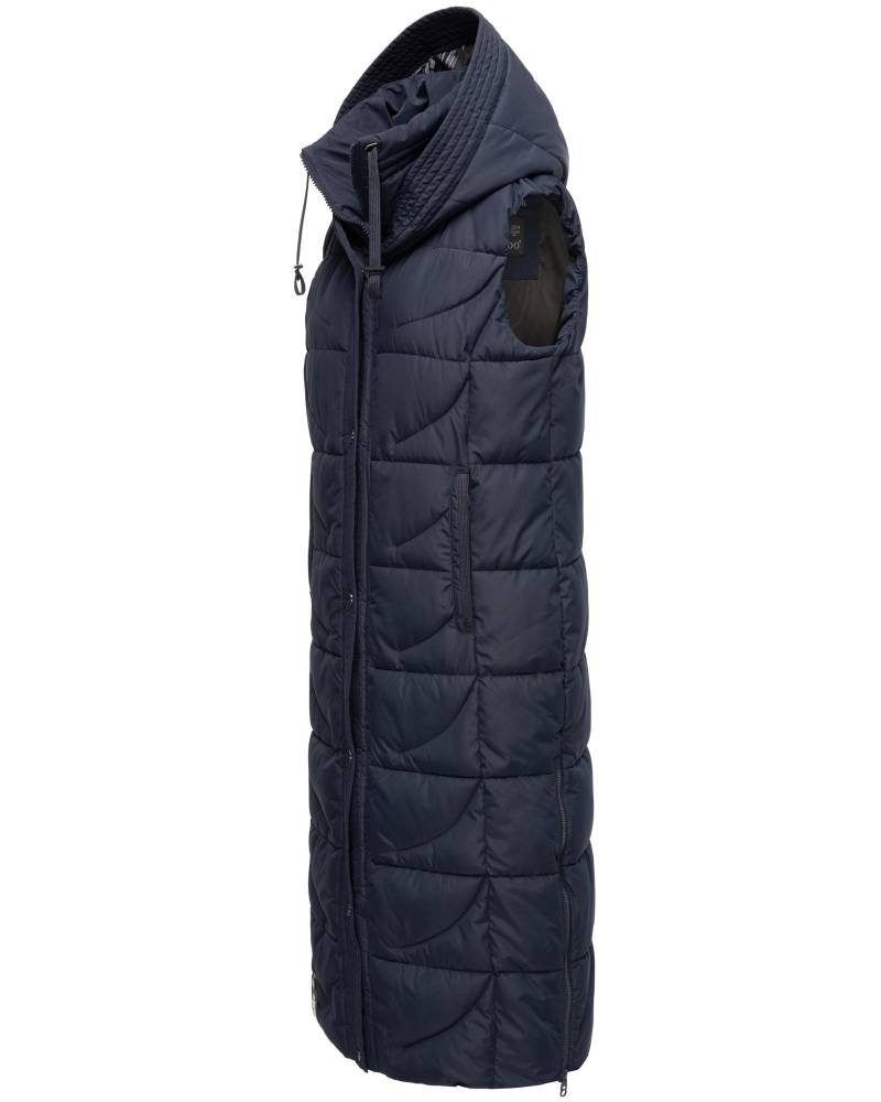 Navahoo Steppweste "Brezelchen" Warme, lange Damen Outdoor-Weste mit Kapuze von Navahoo