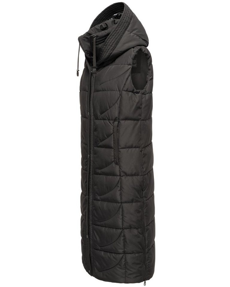 Navahoo Steppweste Brezelchen Warme, lange Damen Outdoor-Weste mit Kapuze von Navahoo