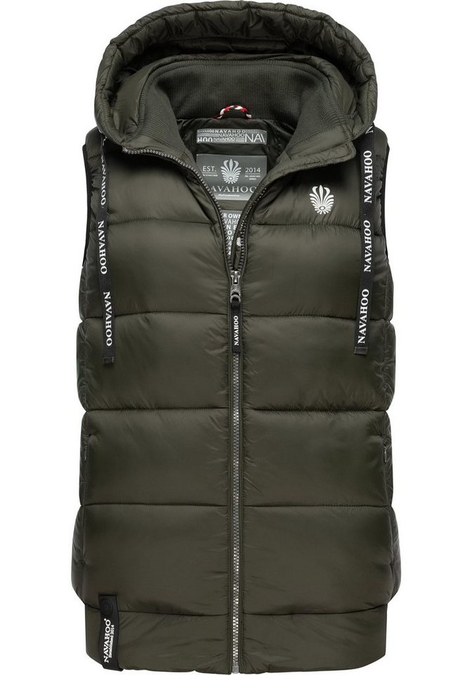 Navahoo Steppweste Kassidy stylische ärmellose Damen Weste mit Kapuze von Navahoo