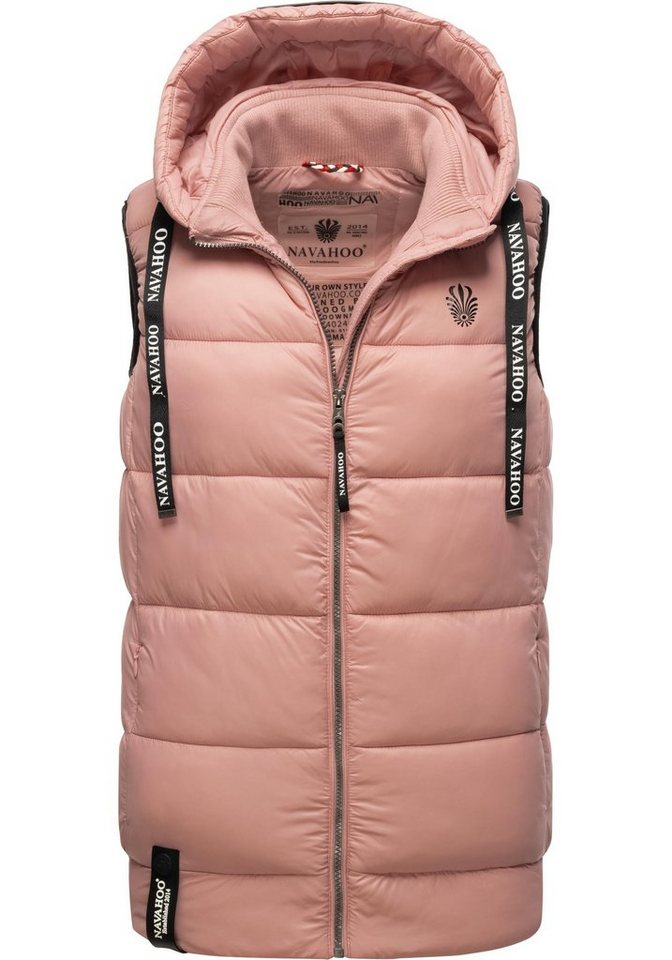Navahoo Steppweste Kassidy stylische ärmellose Damen Weste mit Kapuze von Navahoo