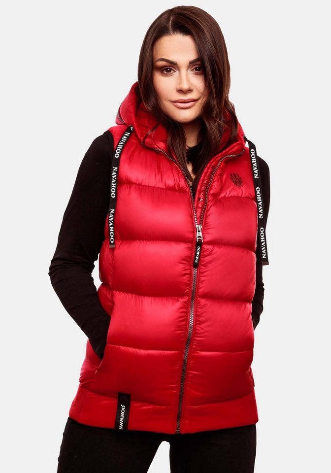 Navahoo Steppweste Kassidy stylische ärmellose Damen Weste mit Kapuze von Navahoo