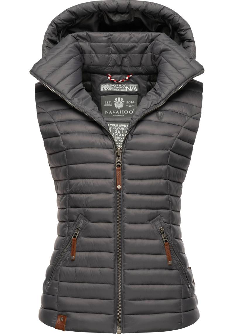 Navahoo Steppweste "Shadaa" stylische ärmellose Damen Weste mit Kapuze von Navahoo