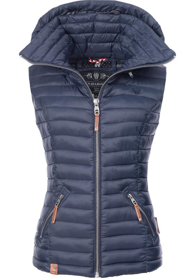 Navahoo Steppweste Shadaa stylische ärmellose Damen Weste mit Kapuze von Navahoo