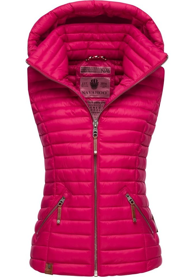 Navahoo Steppweste Shadaa stylische ärmellose Damen Weste mit Kapuze von Navahoo