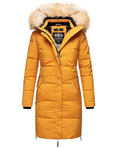 Navahoo Warmer Damen Winter Stepp Mantel Winterjacke Parka B803 [B803-Halin-Gelb-Gr.XL] von Navahoo