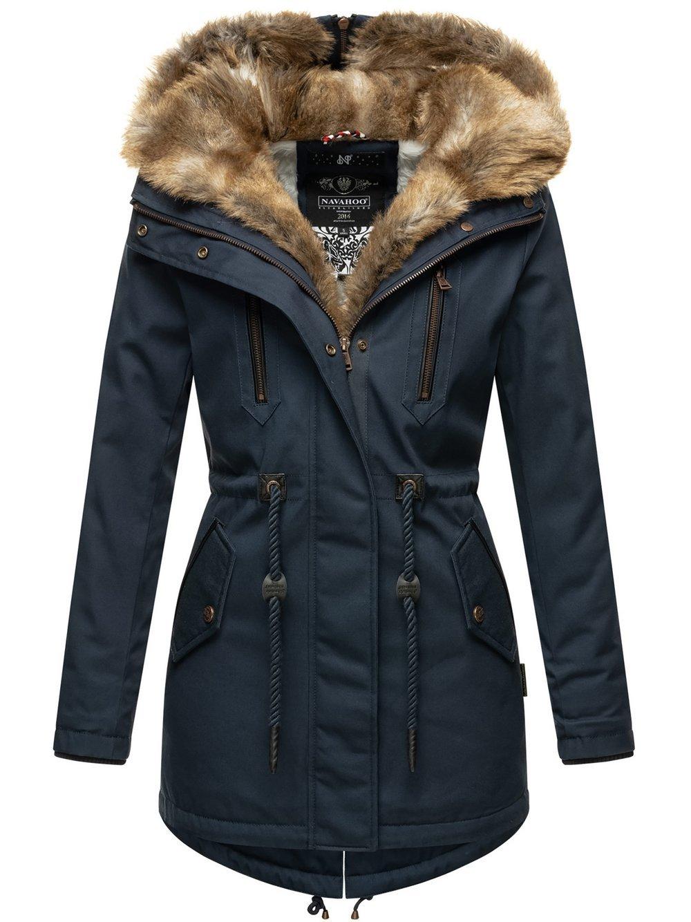 Navahoo Winterjacke Damen Baumwolle, blau von Navahoo