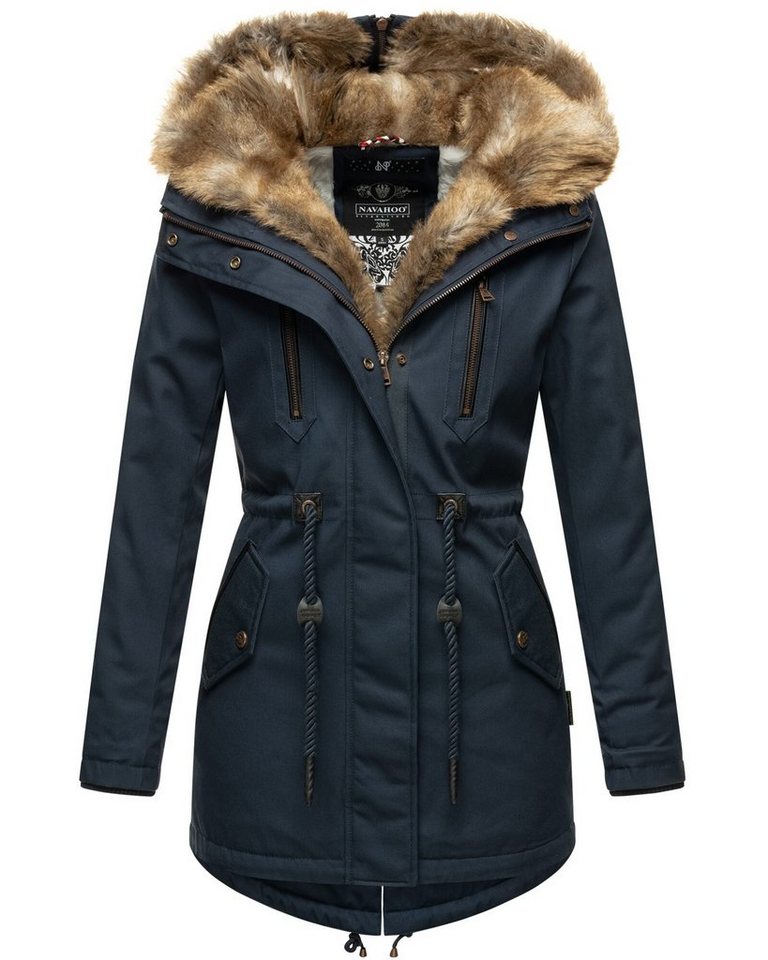 Navahoo Winterjacke Diamond Designer Winterjacke mit Teddyfell gefüttert von Navahoo