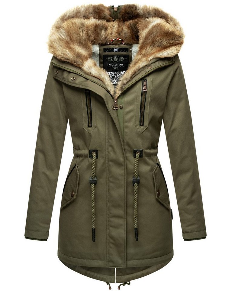 Navahoo Winterjacke Diamond Designer Winterjacke mit Teddyfell gefüttert von Navahoo