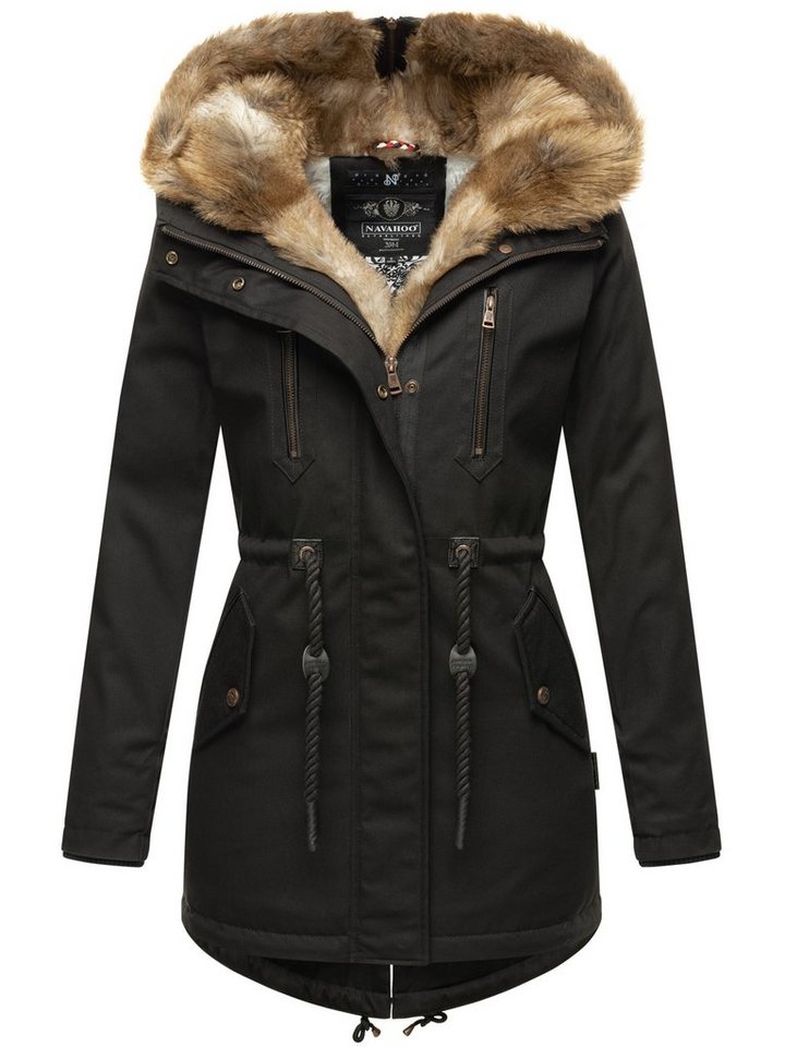 Navahoo Winterjacke Diamond Designer Winterjacke mit Teddyfell gefüttert von Navahoo