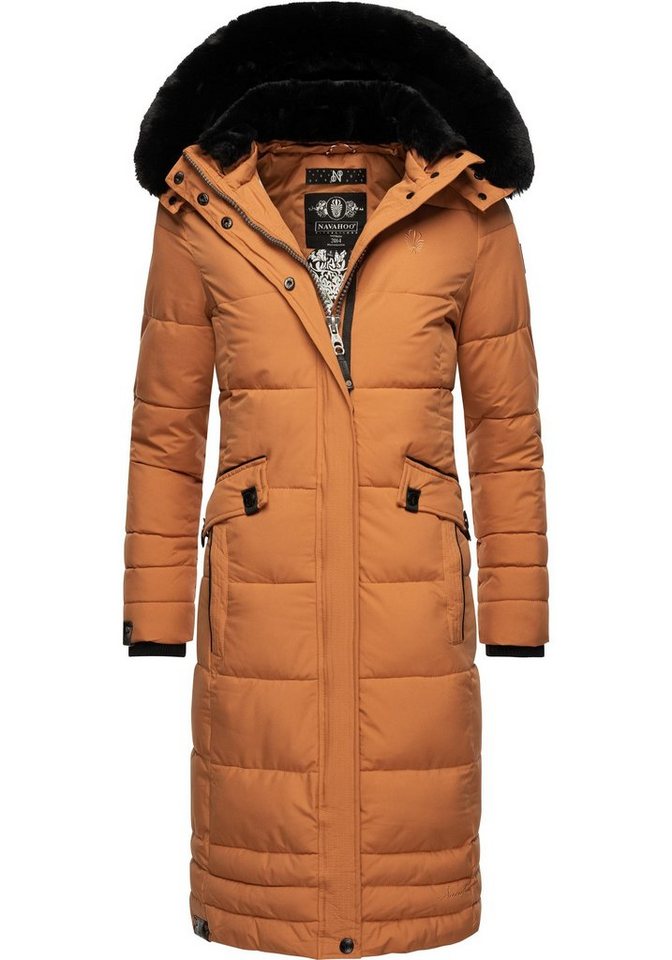 Navahoo Wintermantel Fahmiyaa Edler Steppmantel mit weicher Kunstfellkapuze von Navahoo