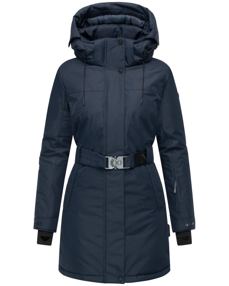 Navahoo Wintermantel "Frostkuss 14", Warmer Damen Mantel mit abnehmbarer Kapuze und Taillengürtel von Navahoo