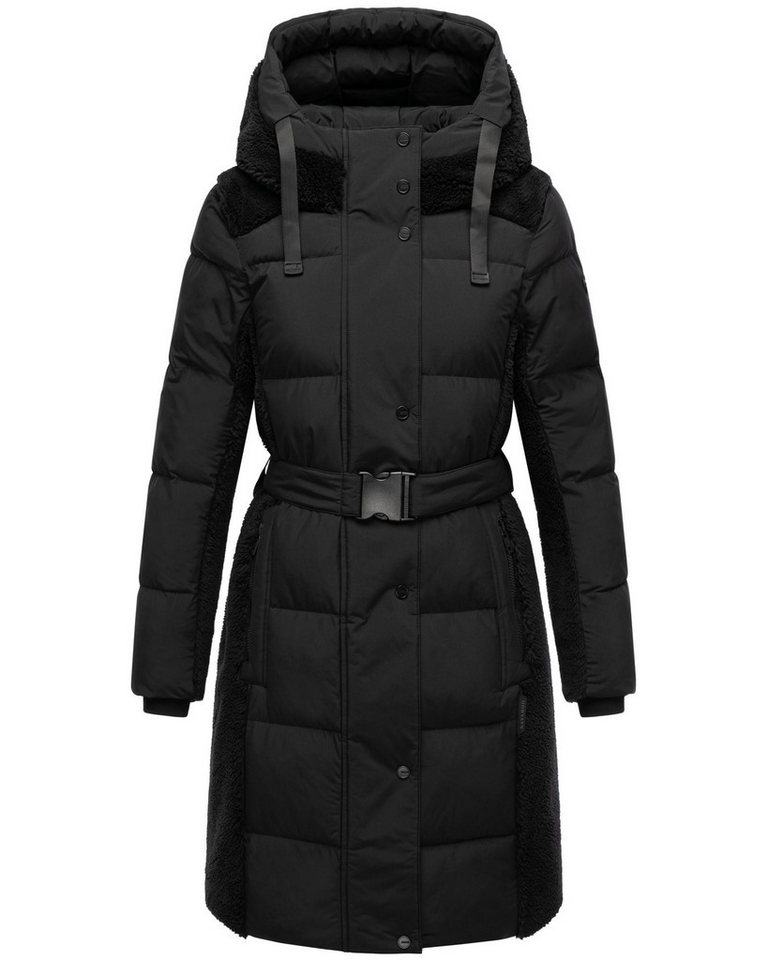 Navahoo Wintermantel Funkelteddy 14 Warmer Mantel mit Teddyplüsch-Akzenten und Taillengürtel von Navahoo