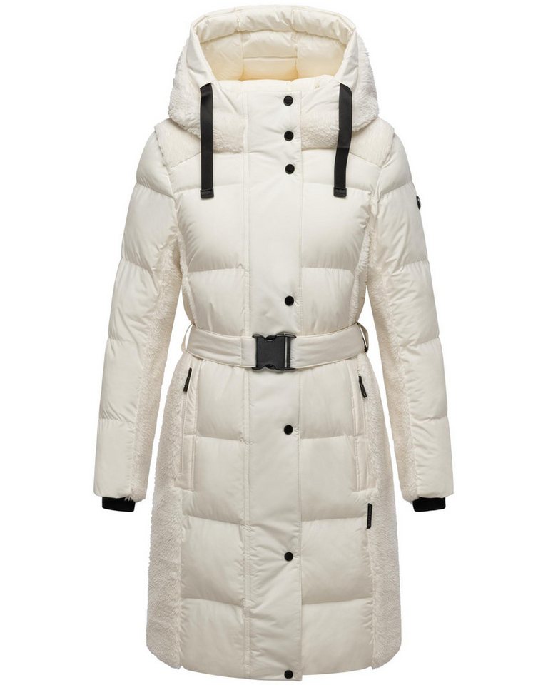 Navahoo Wintermantel Funkelteddy 14 Warmer Mantel mit Teddyplüsch-Akzenten und Taillengürtel von Navahoo