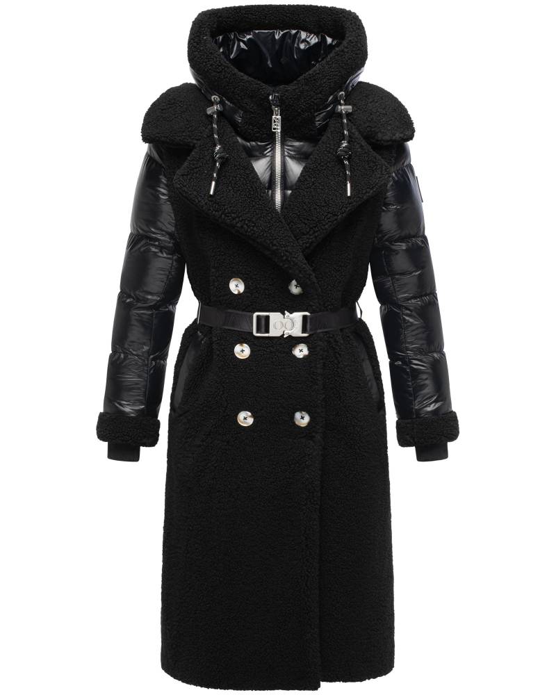 Navahoo Wintermantel "Kuscheltraum 14" Modischer Damen Plüschmantel aus angesagtem Materialmix von Navahoo
