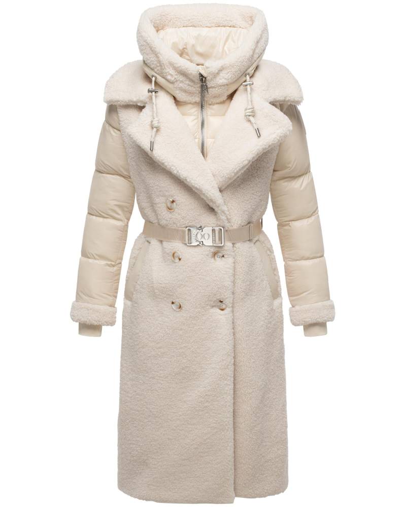Navahoo Wintermantel "Kuscheltraum 14" Modischer Damen Plüschmantel aus angesagtem Materialmix von Navahoo