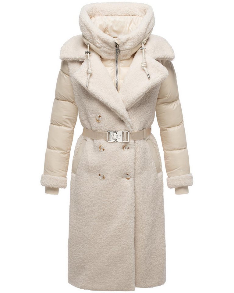 Navahoo Wintermantel Kuscheltraum 14 Modischer Damen Plüschmantel aus angesagtem Materialmix von Navahoo