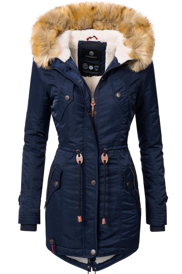 Navahoo Wintermantel La Viva hochwertiger Winterparka mit großem Kunstfell von Navahoo