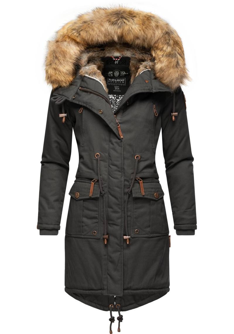 Navahoo Wintermantel "Rosinchen" stylischer Damen Winter Baumwollparka mit Kunstfell von Navahoo