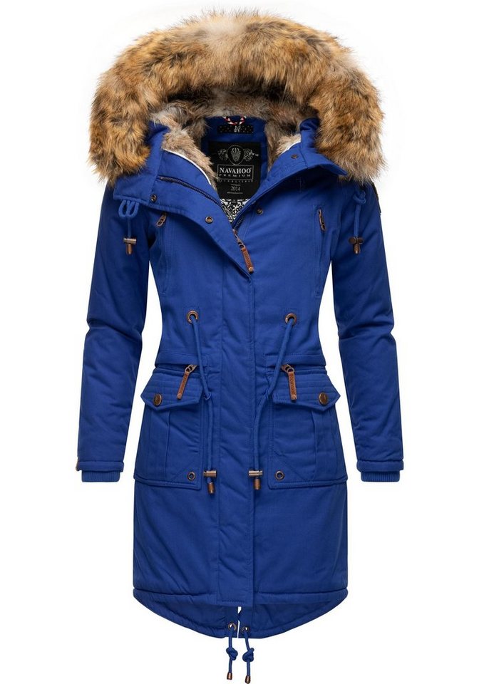 Navahoo Wintermantel Rosinchen stylischer Damen Winter Baumwollparka mit Kunstfell von Navahoo