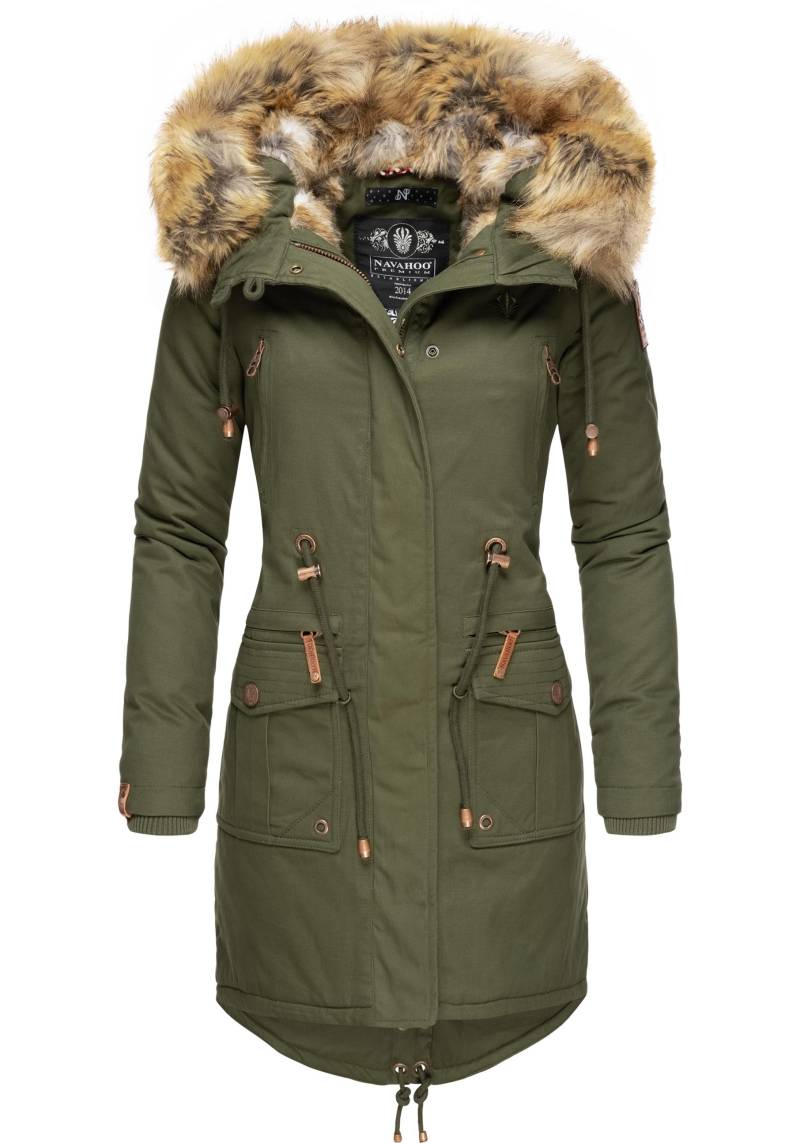 Navahoo Wintermantel "Rosinchen" stylischer Damen Winter Baumwollparka mit Kunstfell von Navahoo