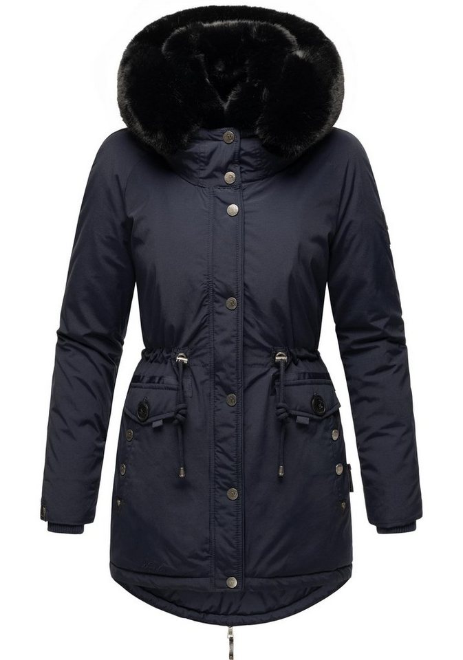 Navahoo Wintermantel Sweety Deluxe modischer Winterparka mit großer doppelter Kapuze von Navahoo