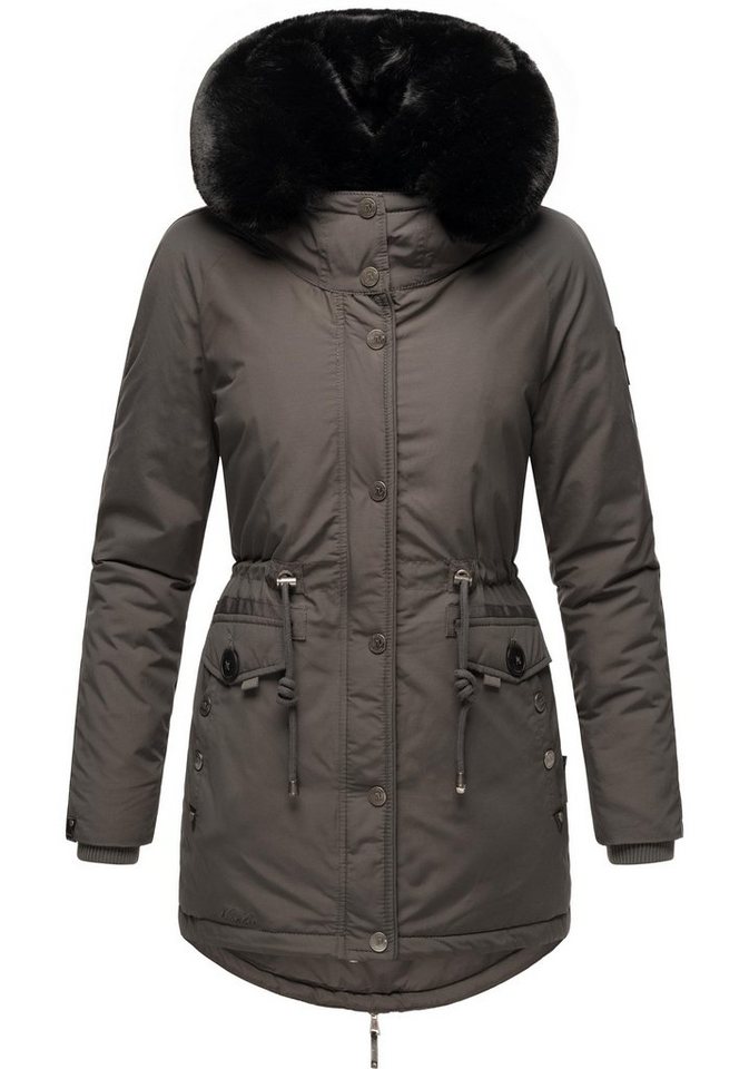 Navahoo Wintermantel Sweety Deluxe modischer Winterparka mit großer doppelter Kapuze von Navahoo