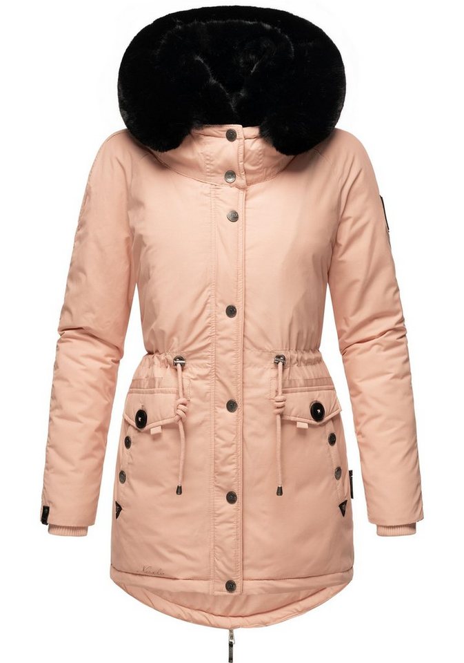 Navahoo Wintermantel Sweety Deluxe modischer Winterparka mit großer doppelter Kapuze von Navahoo