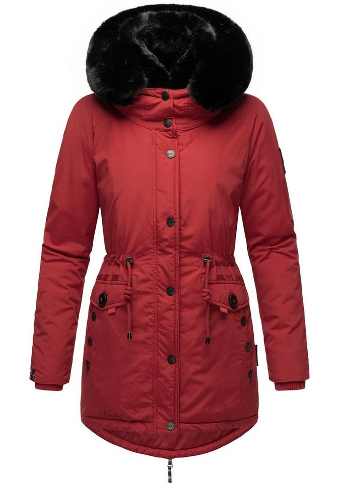 Navahoo Wintermantel Sweety Deluxe modischer Winterparka mit großer doppelter Kapuze von Navahoo