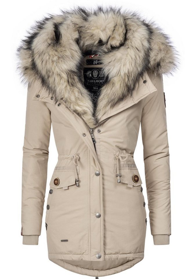 Navahoo Wintermantel Sweety abgefahrener Winterparka m. 2 Kunstpelz-Kapuzen von Navahoo