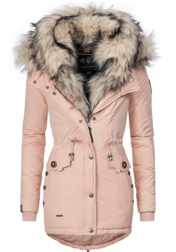 Navahoo Wintermantel Sweety abgefahrener Winterparka m. 2 Kunstpelz-Kapuzen von Navahoo