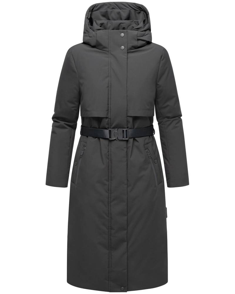 Navahoo Wintermantel "Waldbummler 14" Wasserdichter Winterparka mit Kapuze und Taillengürtel von Navahoo