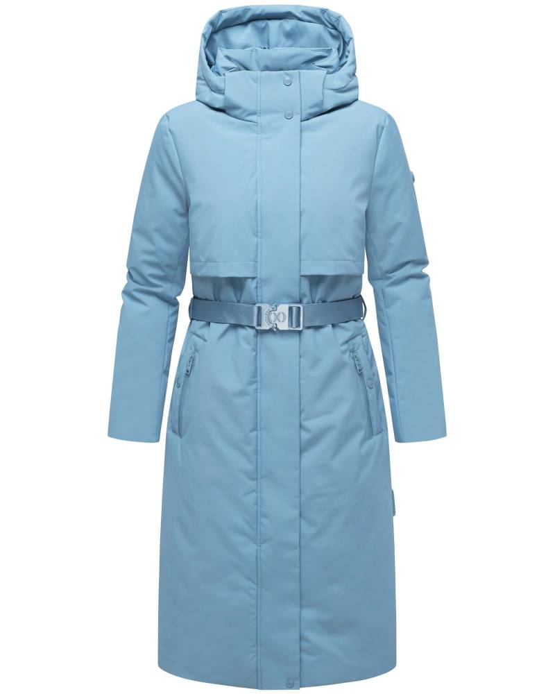 Navahoo Wintermantel "Waldbummler 14" Wasserdichter Winterparka mit Kapuze und Taillengürtel von Navahoo