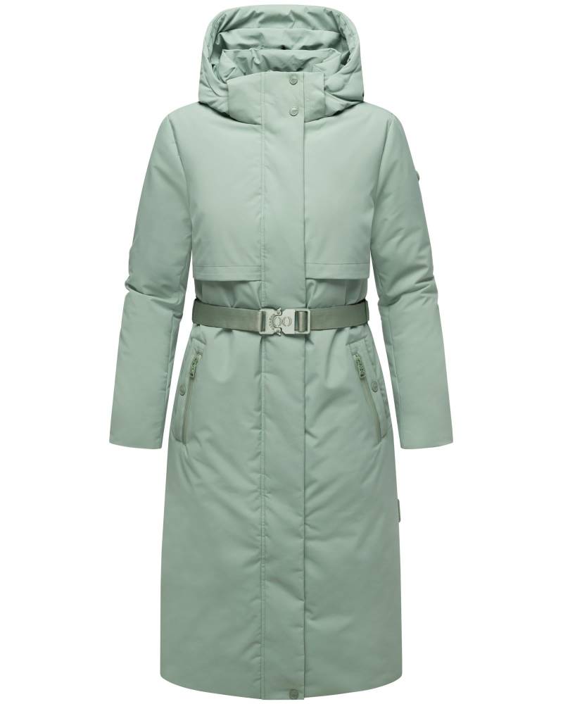 Navahoo Wintermantel "Waldbummler 14" Wasserdichter Winterparka mit Kapuze und Taillengürtel von Navahoo