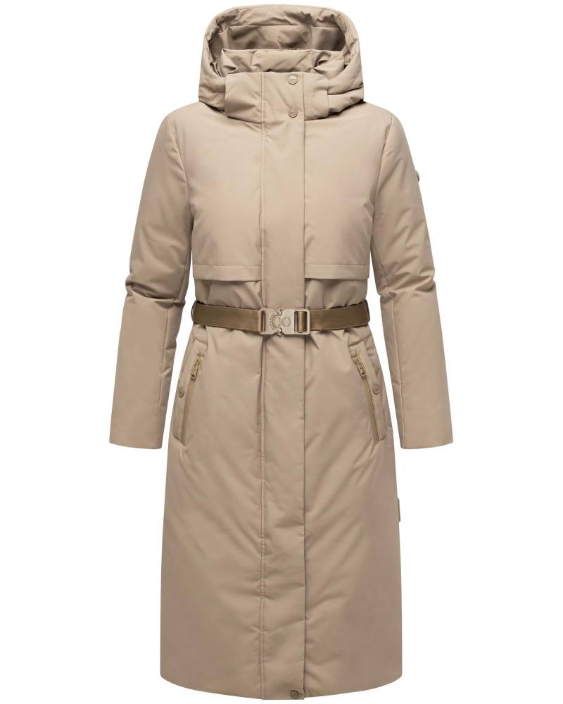 Navahoo Wintermantel "Waldbummler 14" Wasserdichter Winterparka mit Kapuze und Taillengürtel von Navahoo