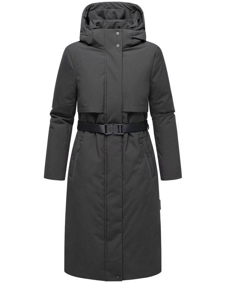 Navahoo Wintermantel Waldbummler 14 Wasserabweisender Winterparka mit Kapuze und Taillengürtel von Navahoo