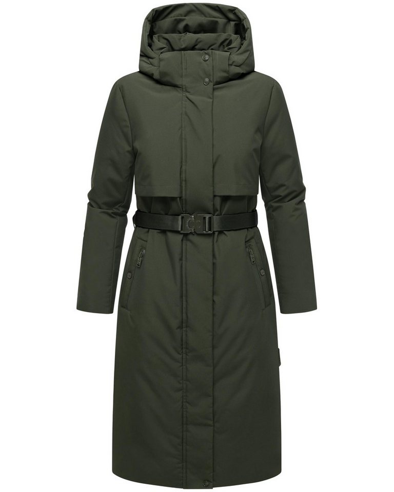 Navahoo Wintermantel Waldbummler 14 Wasserabweisender Winterparka mit Kapuze und Taillengürtel von Navahoo