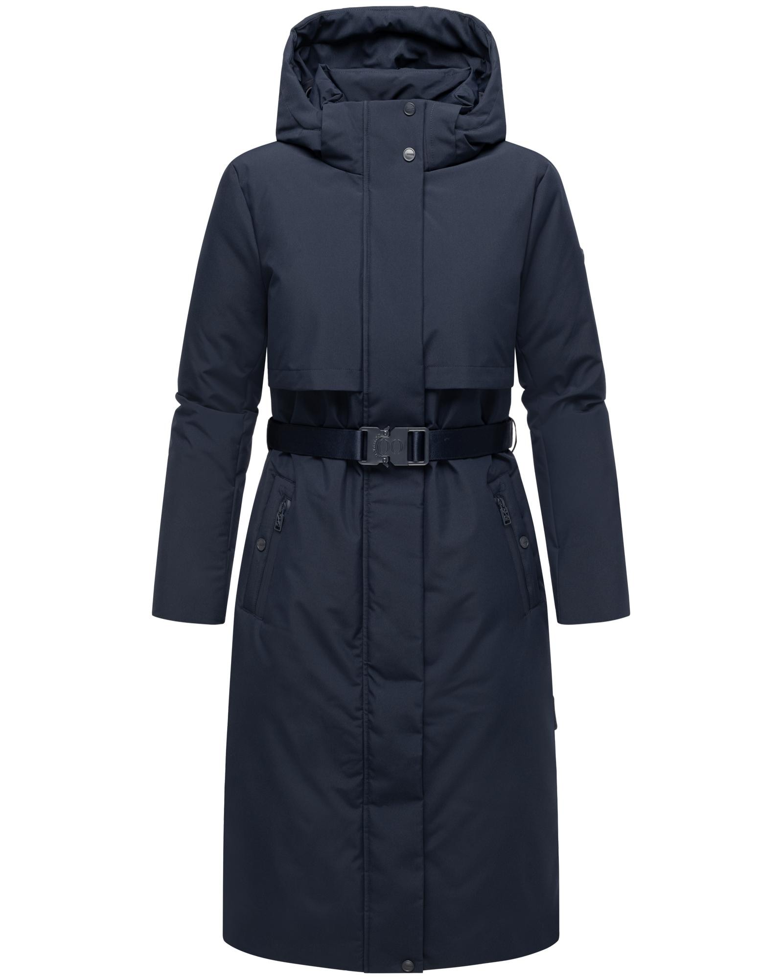 Navahoo Wintermantel "Waldbummler 14" Wasserdichter Winterparka mit Kapuze und Taillengürtel von Navahoo