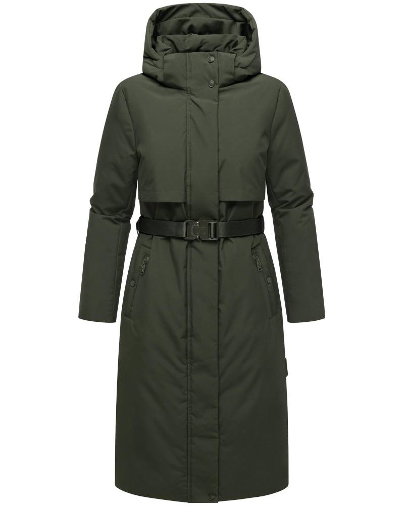 Navahoo Wintermantel "Waldbummler 14" Wasserdichter Winterparka mit Kapuze und Taillengürtel von Navahoo