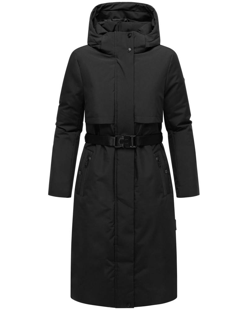 Navahoo Wintermantel "Waldbummler 14" Wasserdichter Winterparka mit Kapuze und Taillengürtel von Navahoo