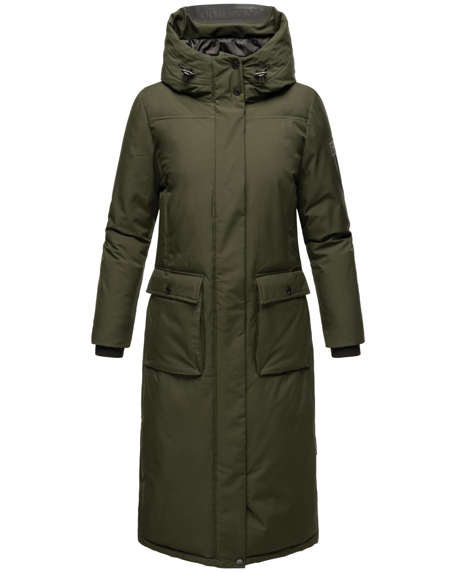 Navahoo Wintermantel "Wolkenfrost XIV" Extralanger Damen Mantel mit Kapuze von Navahoo