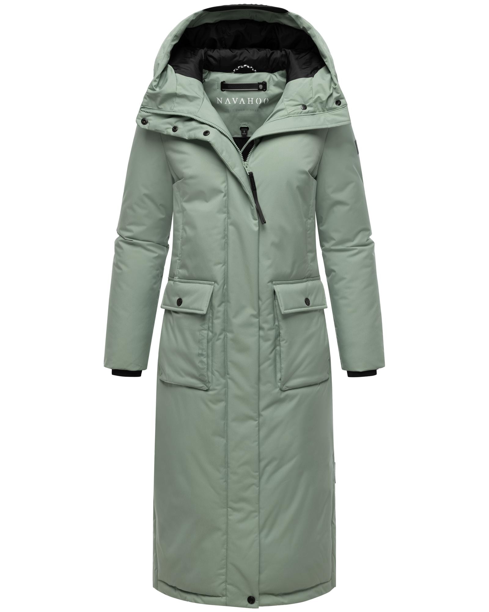 Navahoo Wintermantel "Wolkenfrost XIV" Extralanger Damen Mantel mit Kapuze von Navahoo
