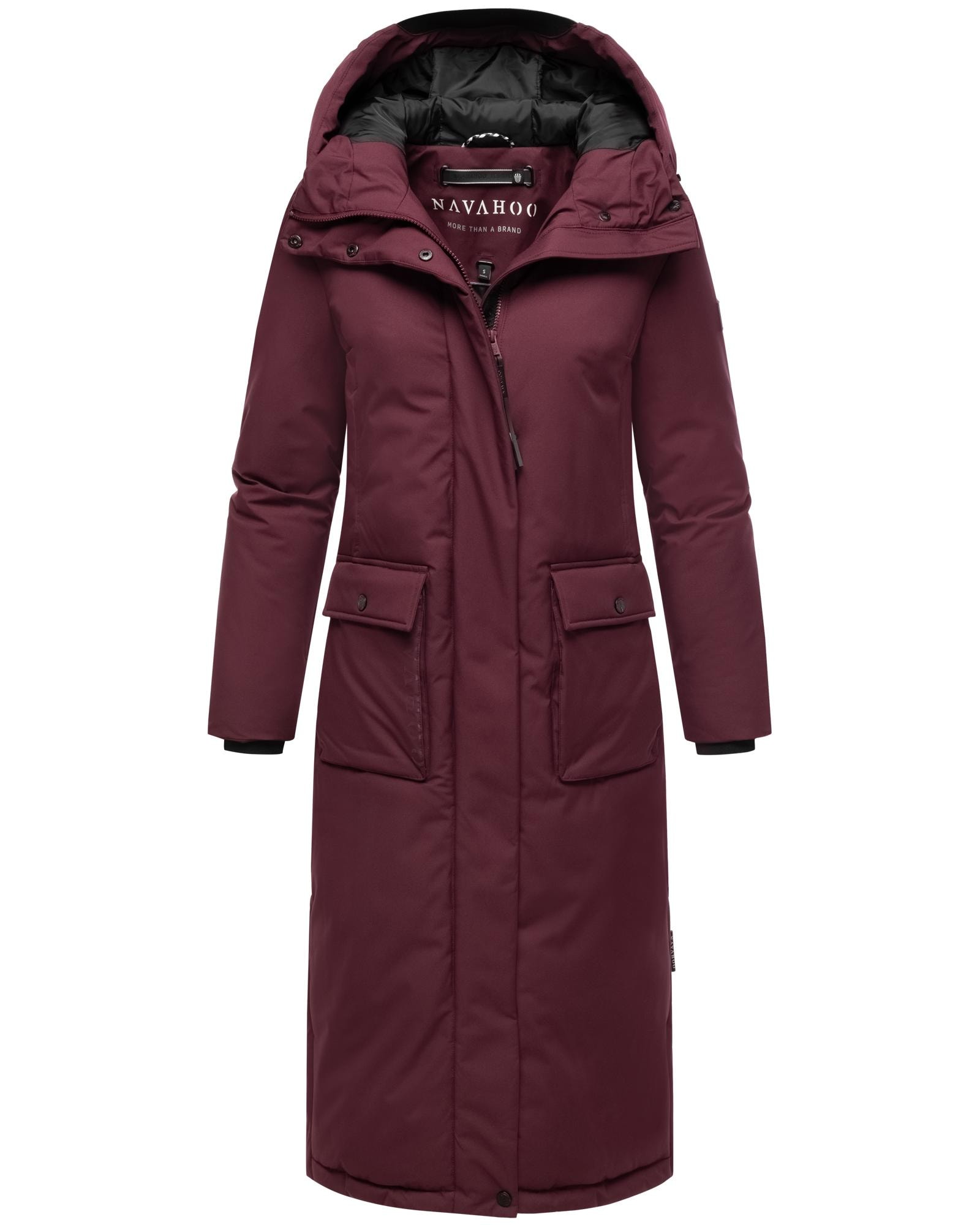 Navahoo Wintermantel "Wolkenfrost XIV" Extralanger Damen Mantel mit Kapuze von Navahoo